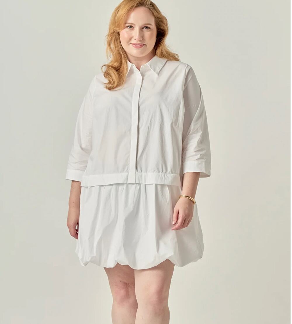 NWT English Factory Bubble Hem Shirt Dres SZ 1X